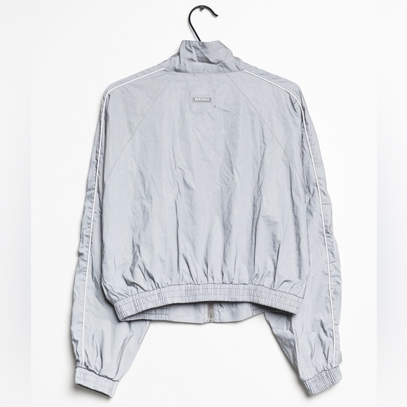 Bershka Cropped Zipped Up Reflective Jacket size XS NWOT - Picture 2 of 3
